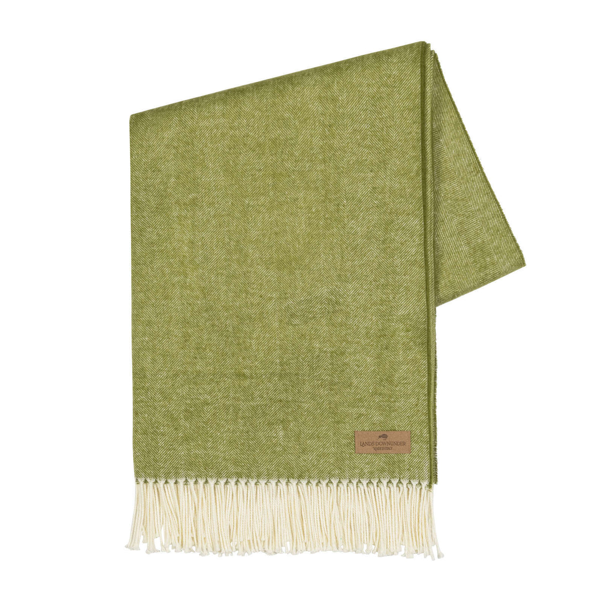 Italian Herringbone Throw, Fern