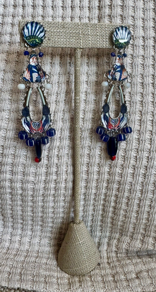 Blue Domes Earrings 1
