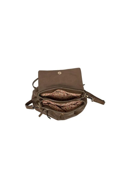Adrienne Pleated Flap Crossbody, Olive