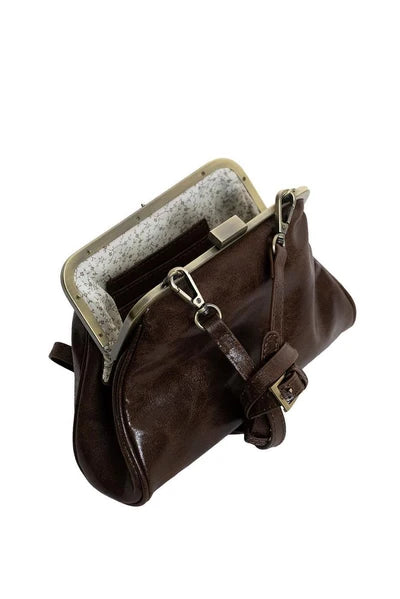 Elsa Small Frame Crossbody, Chocolate