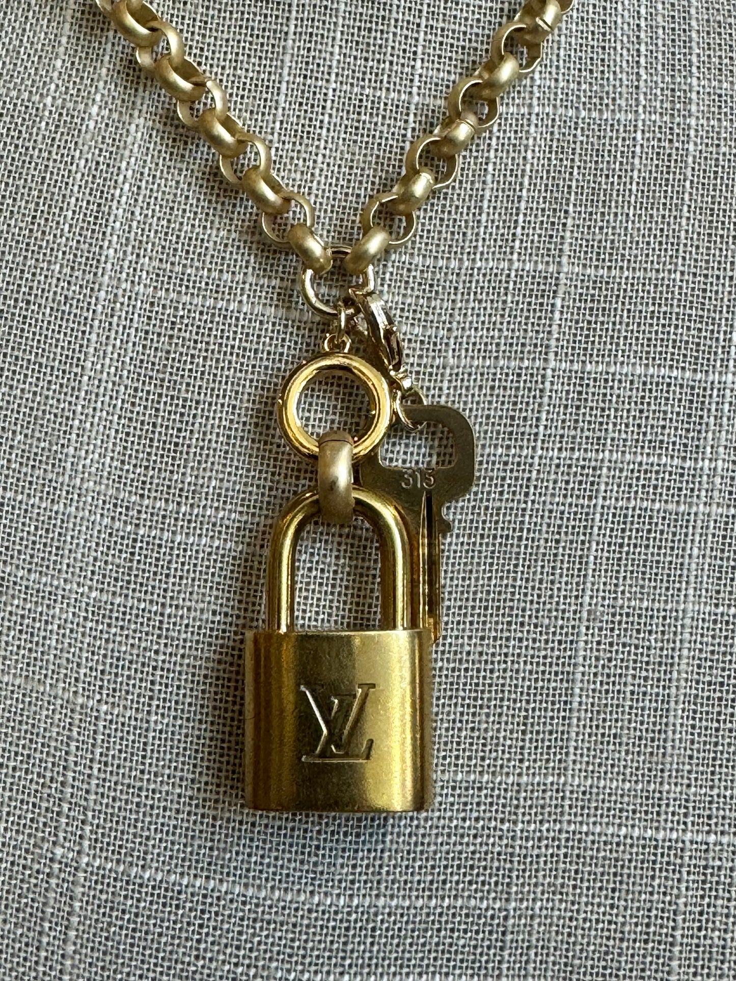 Long Toggle Louis Vuitton Lock Necklace