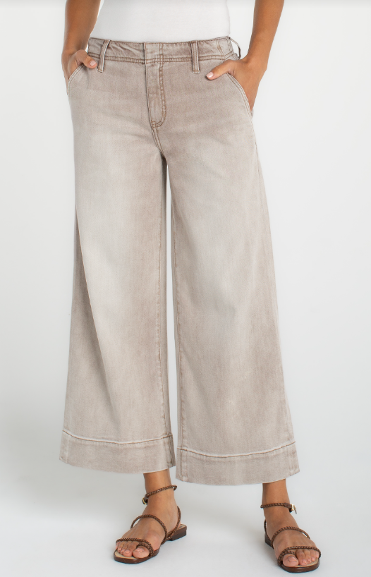 Weekender Crop Wide Leg, Antique Khaki
