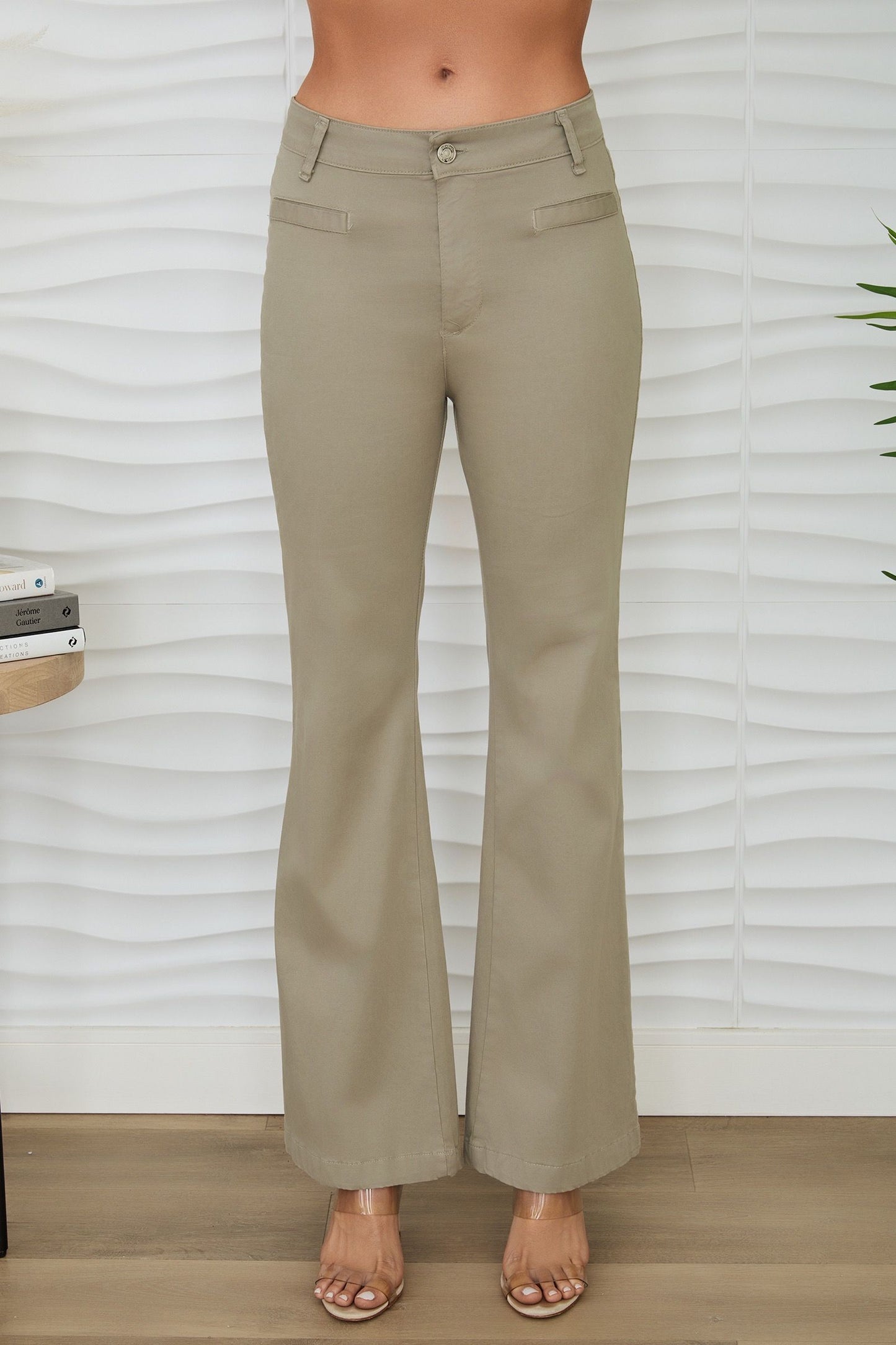 High waisted Flare Pants, Mocha