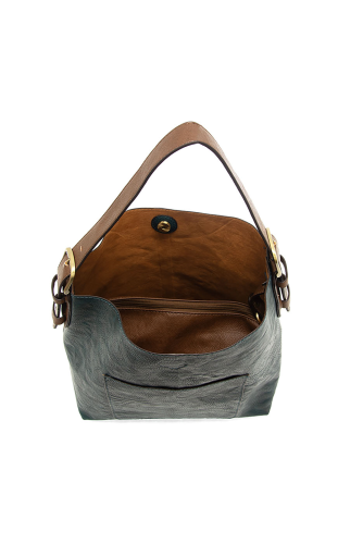 Vivid Deep Teal Hobo Coffee Handle Handbag