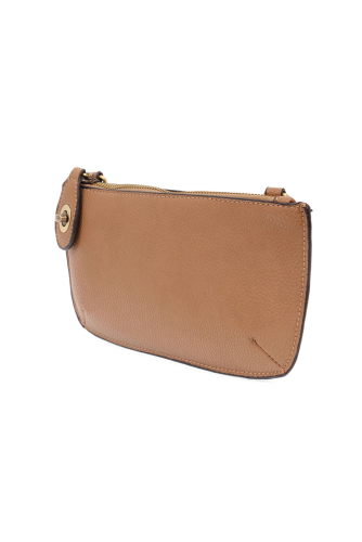 Camel Mini Crossbody Wristlet Clutch