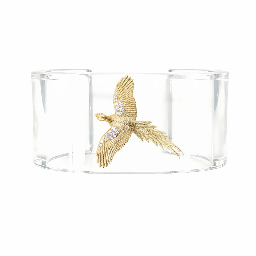 Pheasant Acrylic Cuff Bracelet
