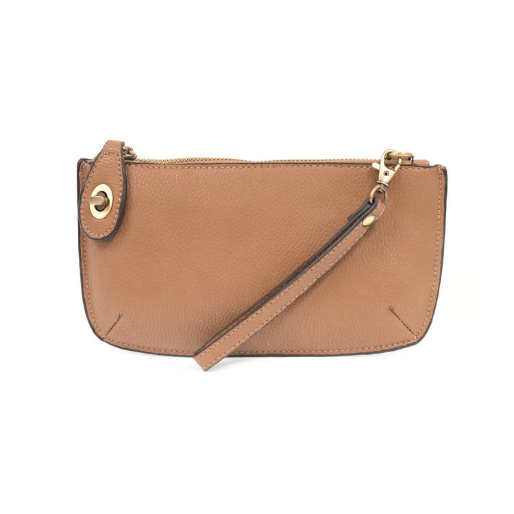 Camel Mini Crossbody Wristlet Clutch