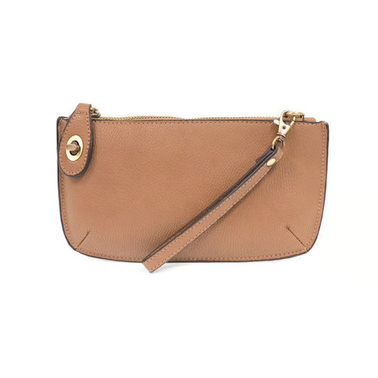 Camel Mini Crossbody Wristlet Clutch