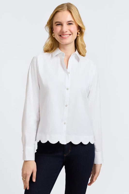 Scarlett Long Sleeve Matte White Shirt