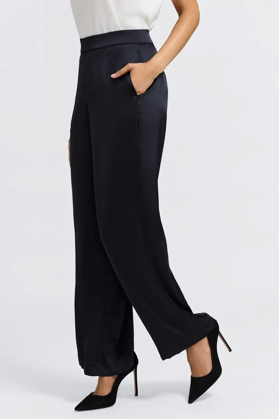 Hostess Beyond Silk Pull on Pant, Black
