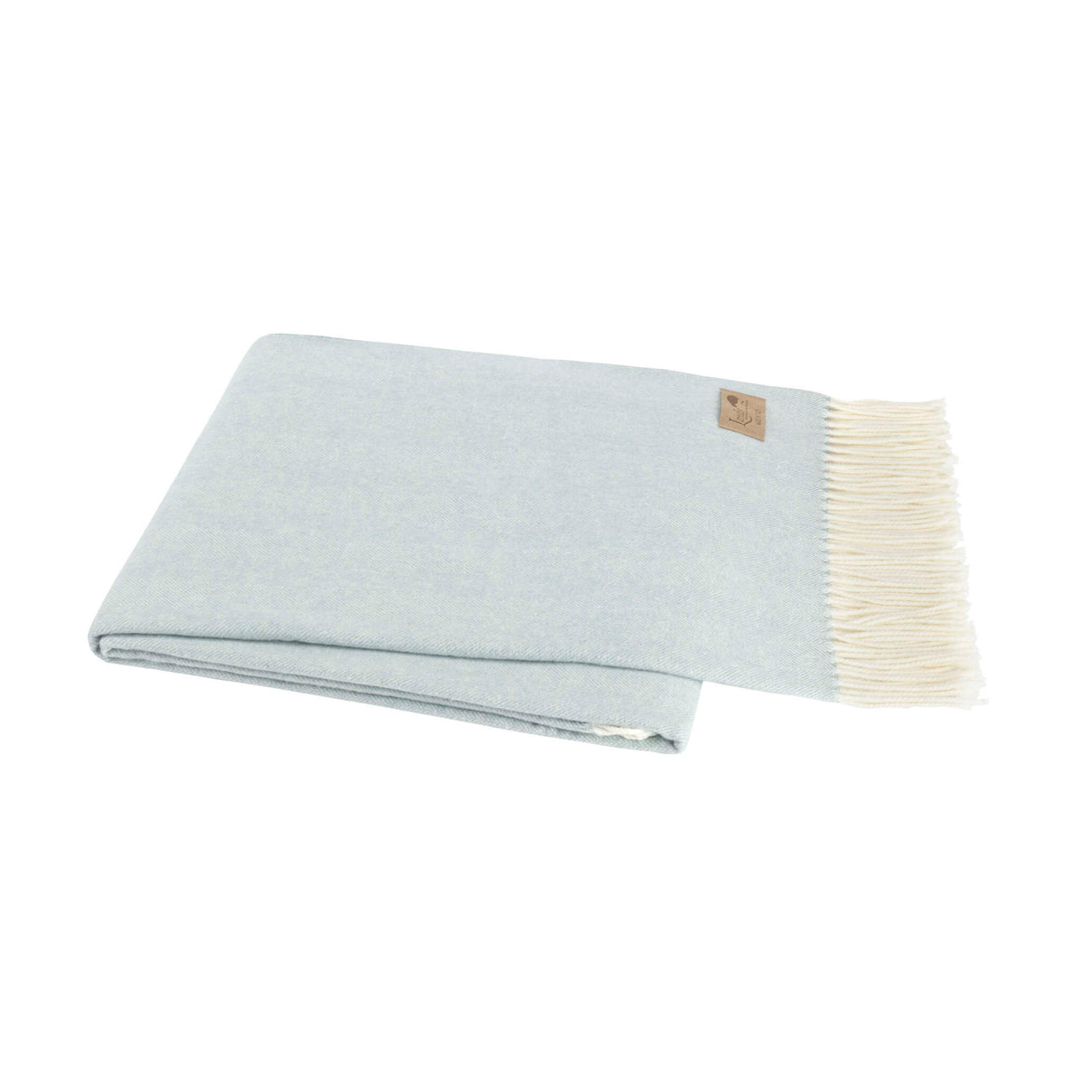 Italian Herringbone Throw, Glacier