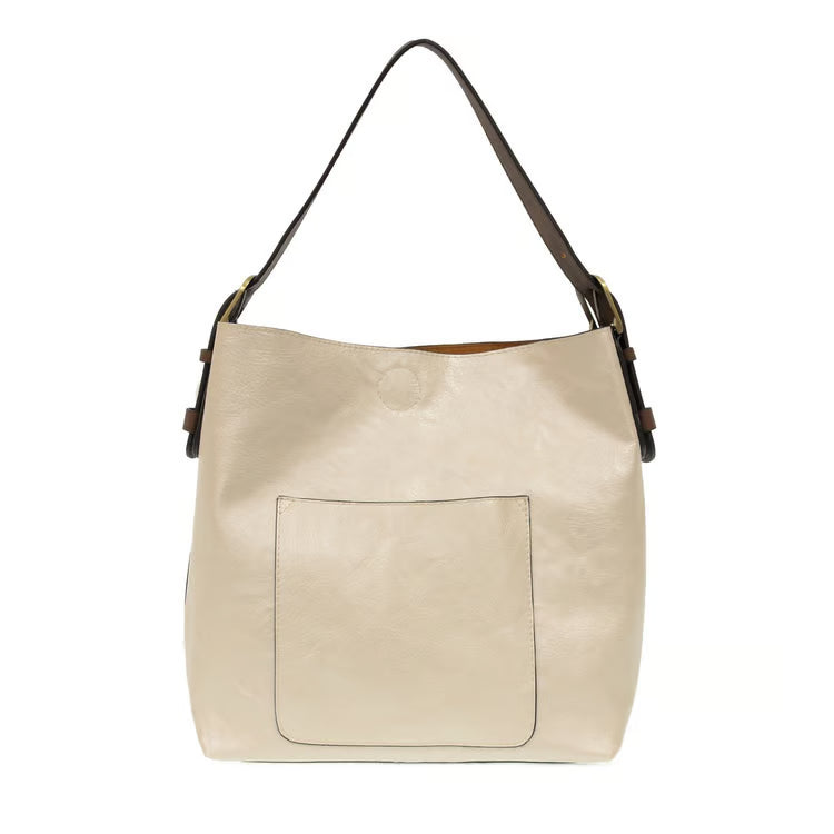 Metallic Pearl Hobo Coffee Handle Handbag
