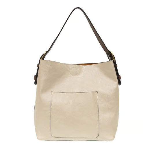 Metallic Pearl Hobo Coffee Handle Handbag