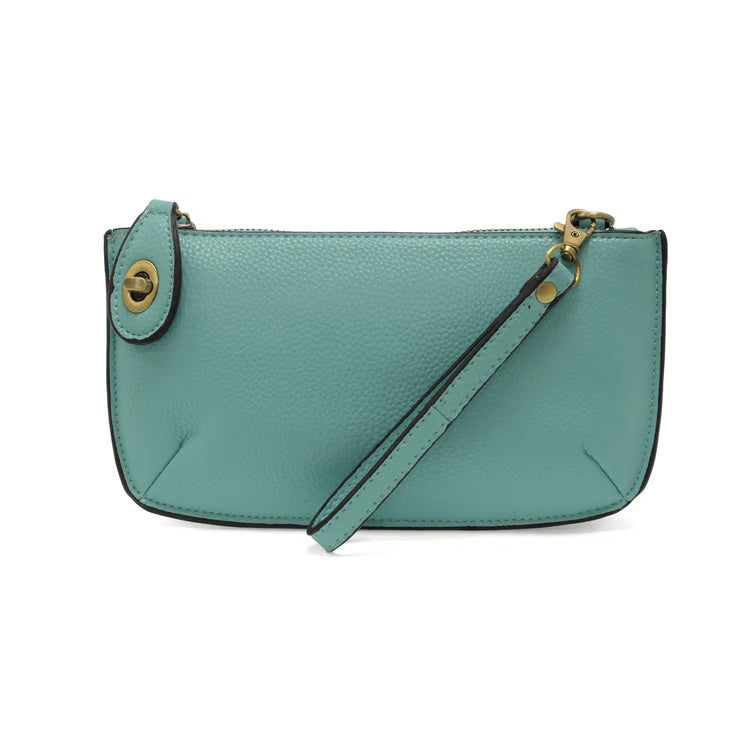 Fresh Aqua Mini Crossbody Wristlet Clutch