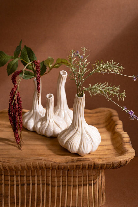Ceramic Garlic Bud Vases