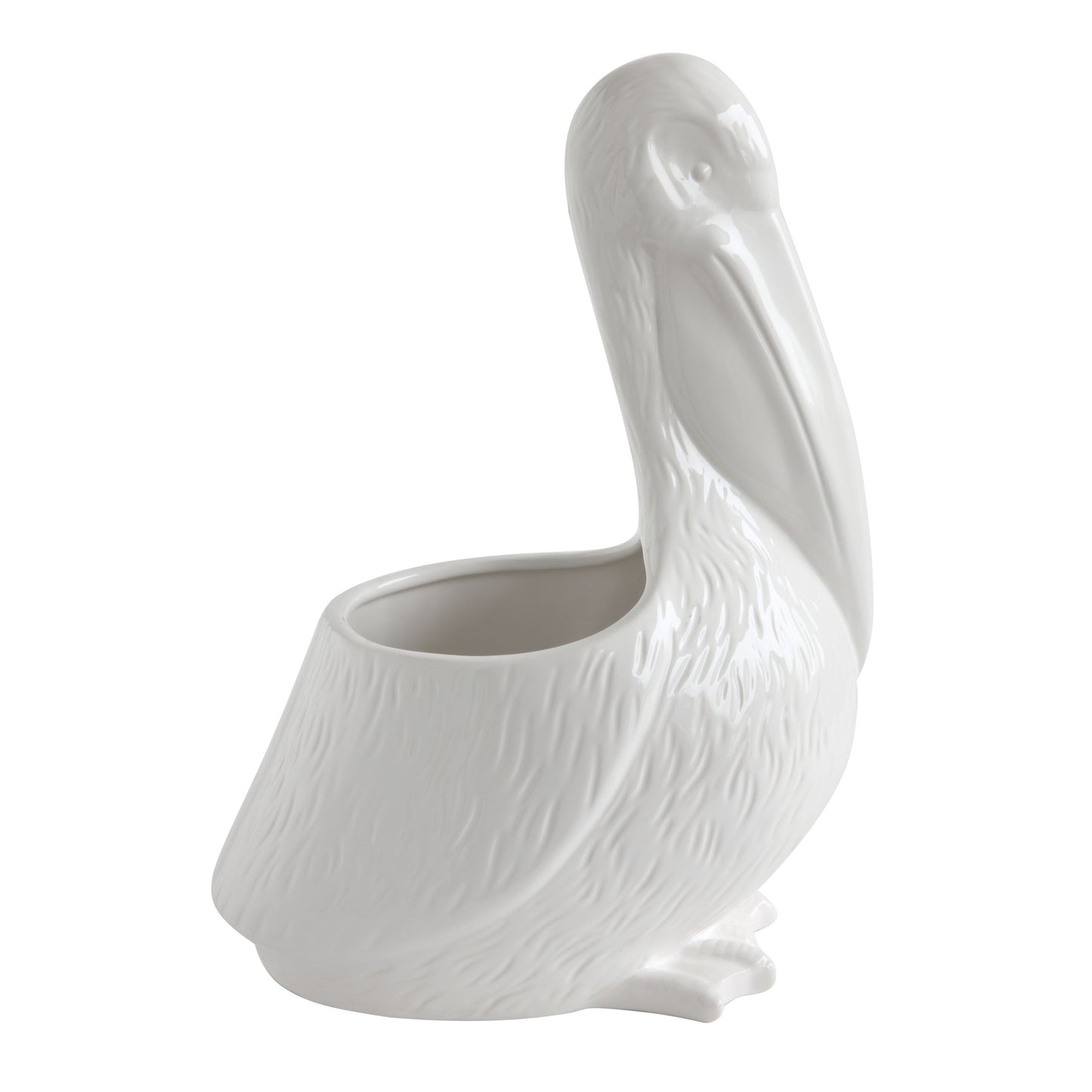 Ceramic  Pelican Planter, White