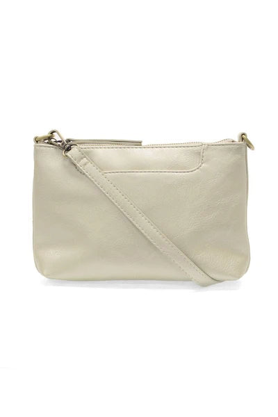 Metallic Pearl Lovey Top Zip Crossbody