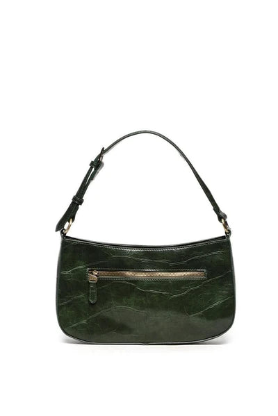 Erin Faux Croc Hobo, Bottle Green