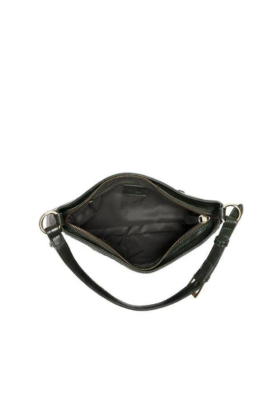 Erin Faux Croc Hobo, Bottle Green