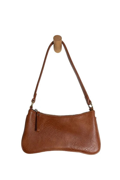 Nicolette Curved Crossbody, Cognac