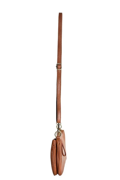 Nicolette Curved Crossbody, Cognac