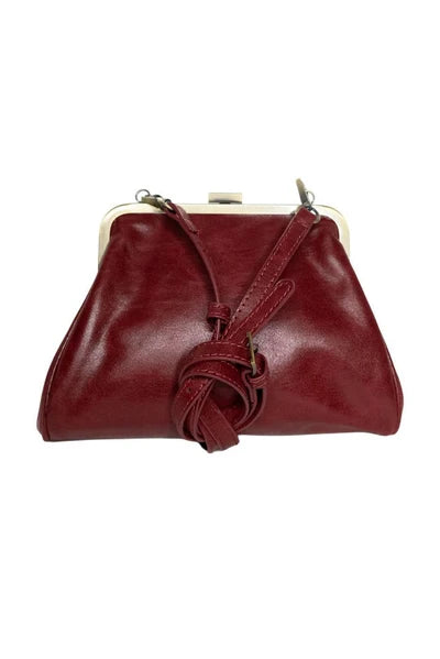 Elsa Small Frame Crossbody, Carmine Red
