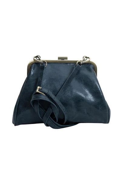 Elsa Small Frame Crossbody, Deep Denim