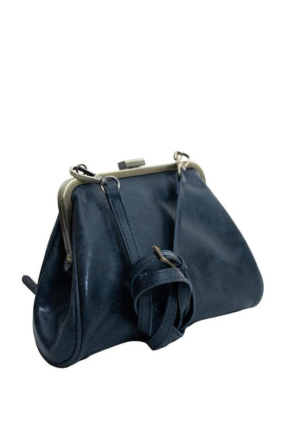 Elsa Small Frame Crossbody, Deep Denim