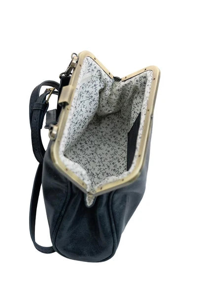 Elsa Small Frame Crossbody, Deep Denim