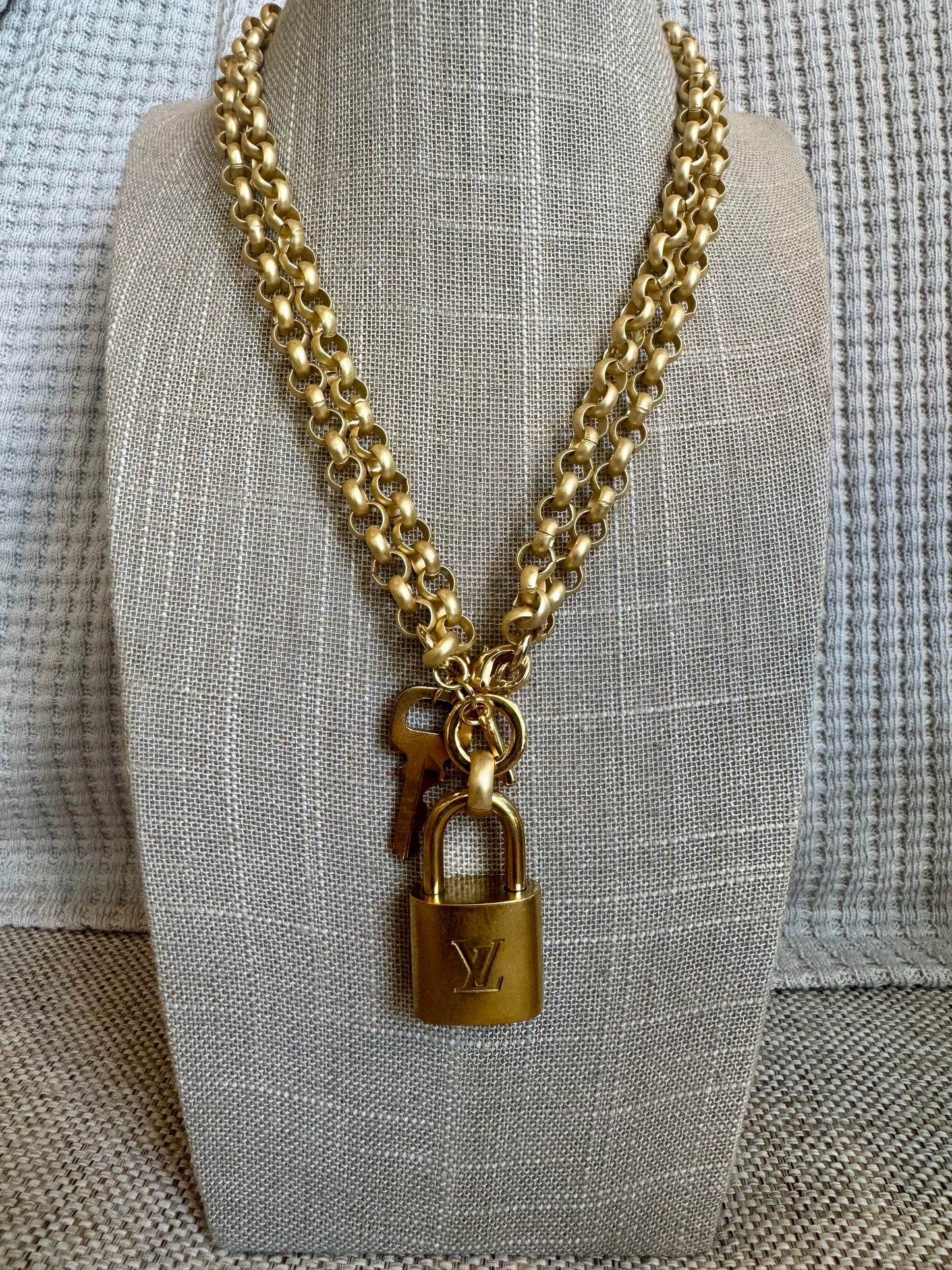 Long Toggle Louis Vuitton  Lock Necklace