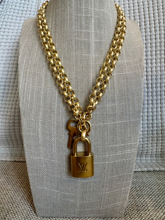 Long Toggle Louis Vuitton  Lock Necklace