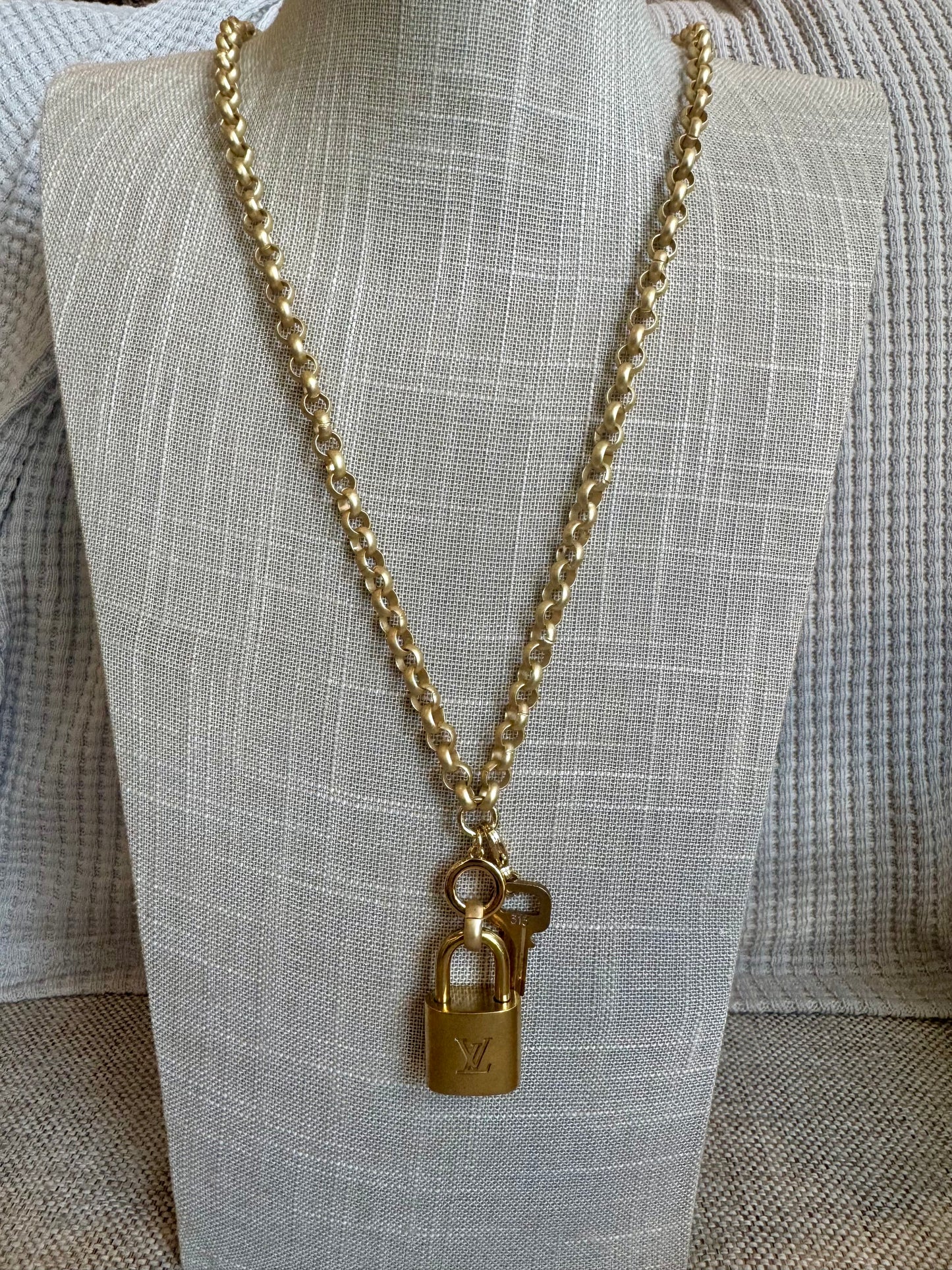 Long Toggle Louis Vuitton  Lock Necklace