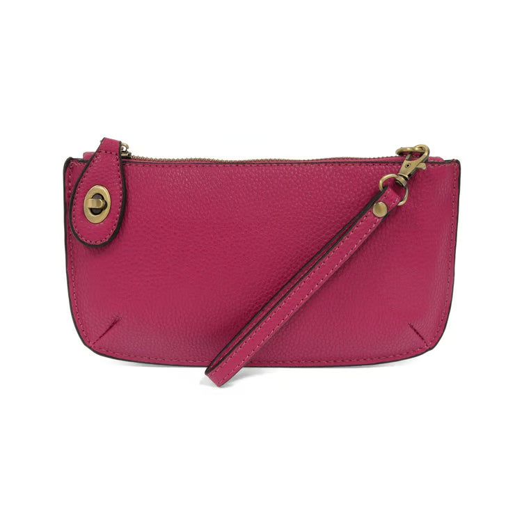 Fuchsia Mini Crossbody Wristlet Clutch