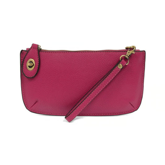 Fuchsia Mini Crossbody Wristlet Clutch