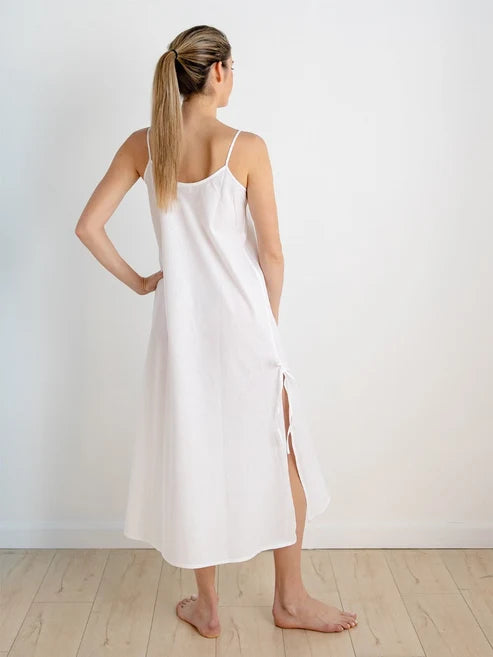 Jane Cascading Flower Embroidered Nightgown, Medium
