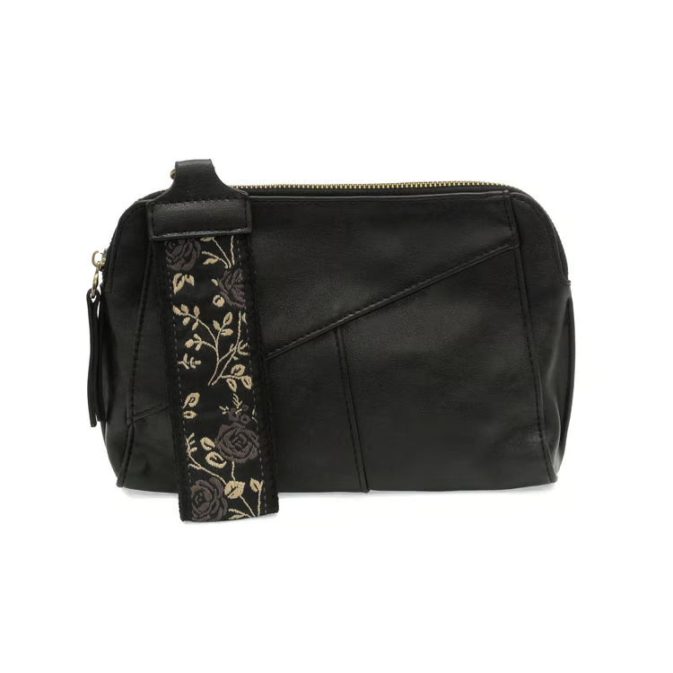 New Black Gigi Crossbody w/ Woven Wrist Strap