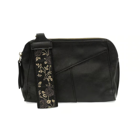 New Black Gigi Crossbody w/ Woven Wrist Strap
