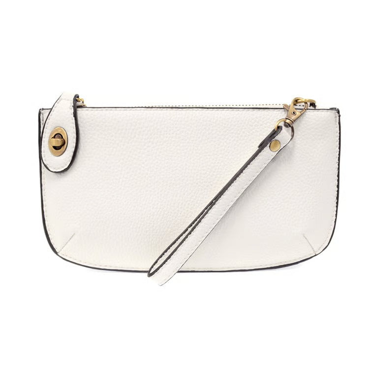 White Mini Crossbody Wristlet Clutch