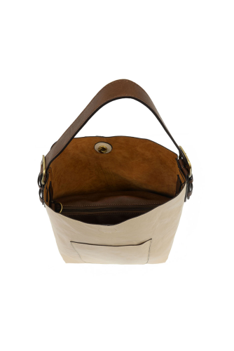 Metallic Pearl Hobo Coffee Handle Handbag