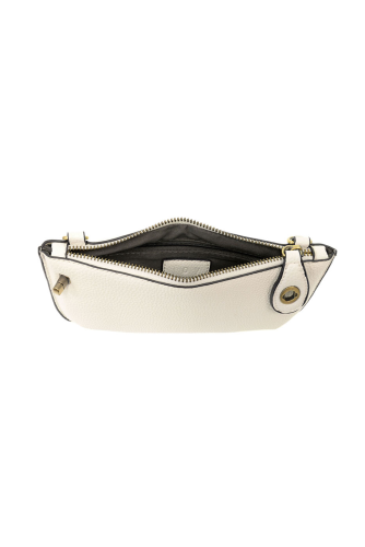 White Mini Crossbody Wristlet Clutch