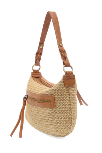 Natural Straw Effie Hobo w/ Removable Braided Strap