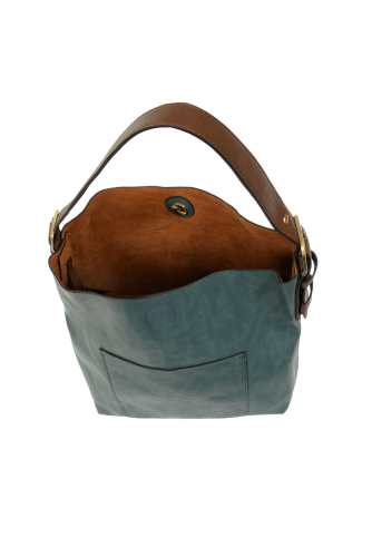 Teal-ish Hobo Coffee Handle