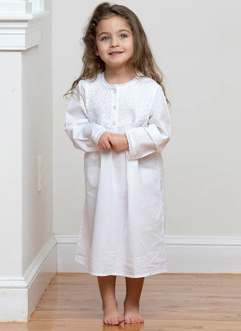 Sophia White Cotton Dress, 3-4y