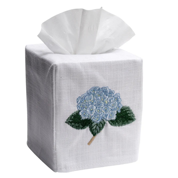 Tissue Box Cover, Hydrangea Too (Light Blue)