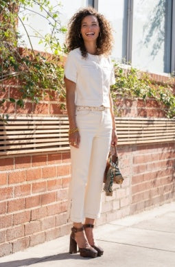 Collarless Short Sleeve Cropped Jacket