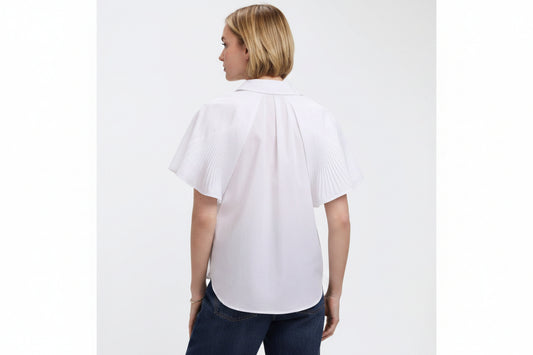 Paula Spuff Sleeve Shirt, White