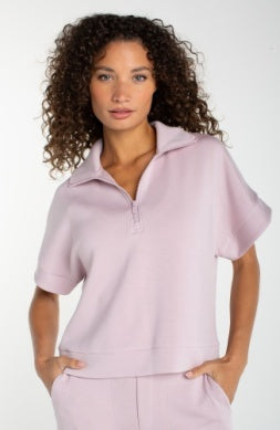 Half Zip Popover, Lilac Shadow